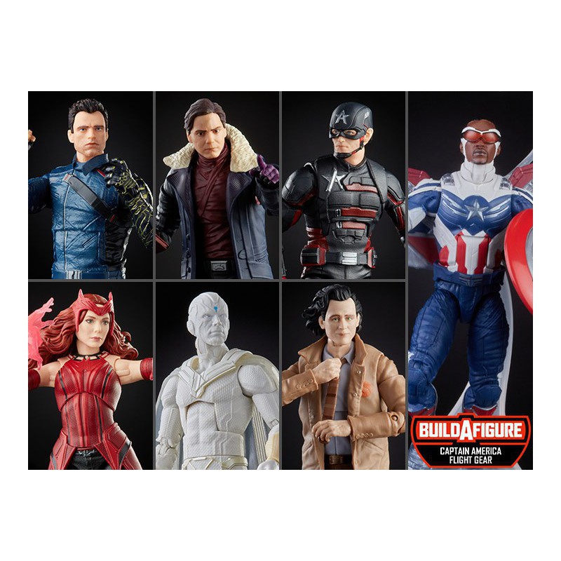 Marvel Legends Disney Plus Captain America - Flight Gear BAF set of 7 - 6 inch action figures