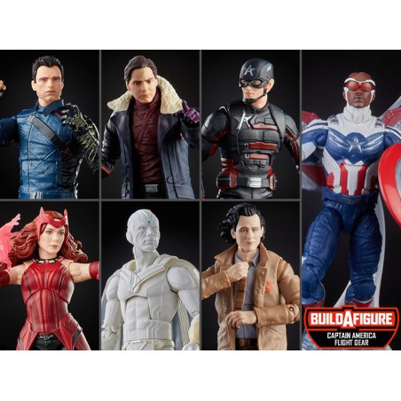 Marvel Legends Disney Plus Captain America - Flight Gear BAF set of 7 - 6 inch action figures