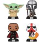 Funko Pop! Star Wars Grogu/ the Mandalorian/ Moff Gideon/ Incinerator Stormtrooper Glow in the dark 4-pack Special Edition