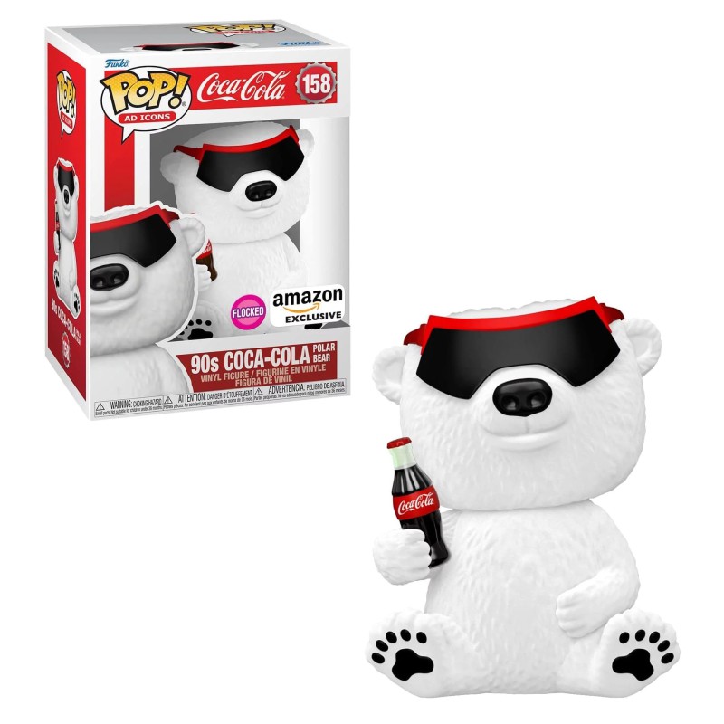 Funko Pop! Ad Icons: Coca-Cola - Polar Bear Flocked Special Edition Amazon Exclusive 158