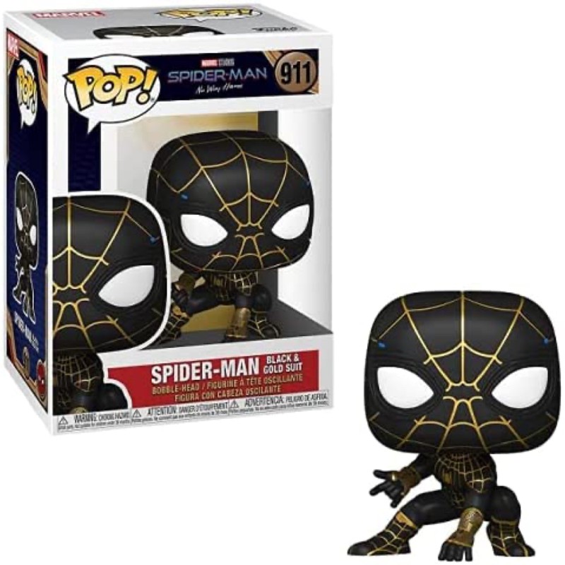 Funko Pop! Marvel Spider-Man No Way Home Black and Gold Suit 911