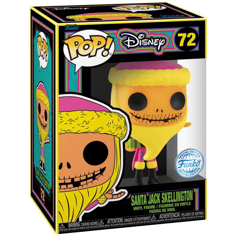 Funko Pop! Disney Nightmare Before Christmas: Santa jack Skellington Black Light Special Edition 72