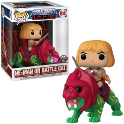 Funko Pop! Masters of the Universe MOTU : He-man on Battle Cat Funko Ride Flocked Version Special Edition 84