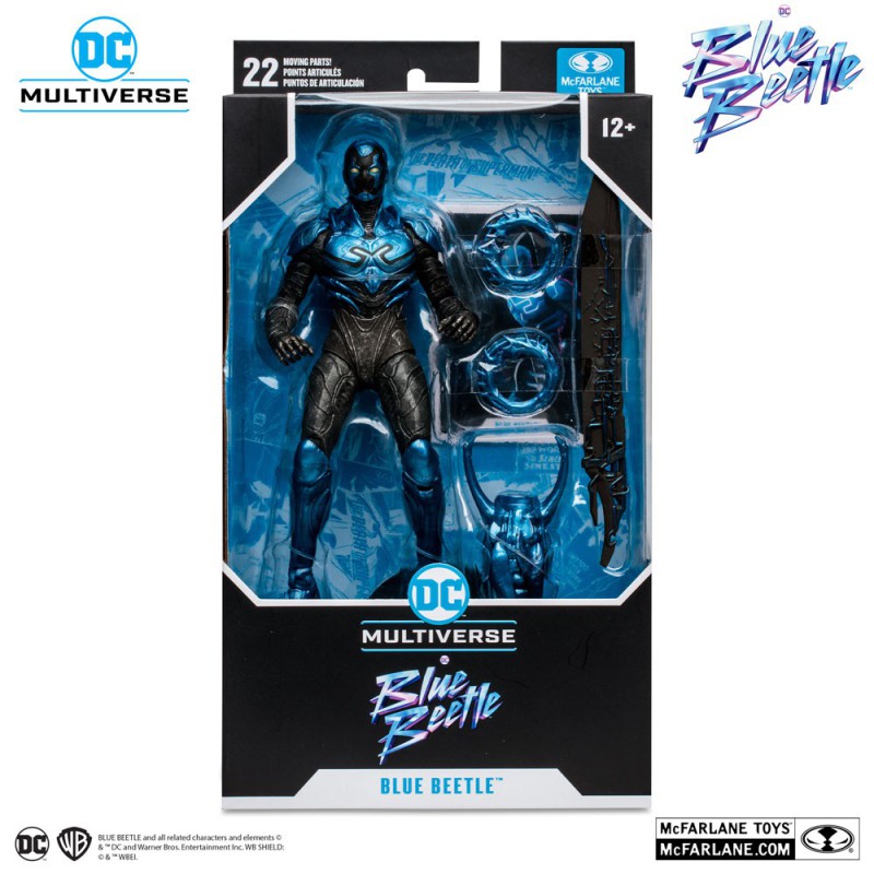 DC Multiverse (McFarlane) - Blue Beetle with weapons from Blue Beetle Movie