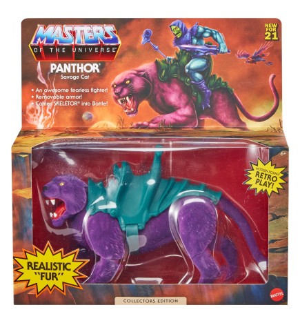 Masters of the Universe Origins (MOTU) - Realistic Fur Panthor (Flocked) 5.5 inch-scale Action Figure (Skeletor's pet)