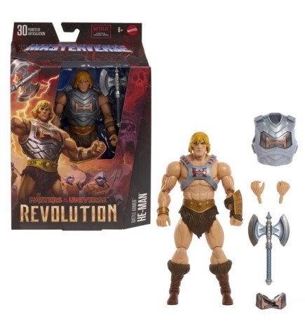 Masters of the Universe Revolution Masterverse He-Man Action Figure with Removable Battle Armor