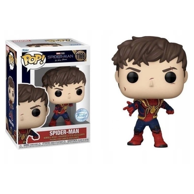 Funko Pop! Marvel Spider-Man No Way Home Battled damaged unmasked Peter Parker Special Edition 1169