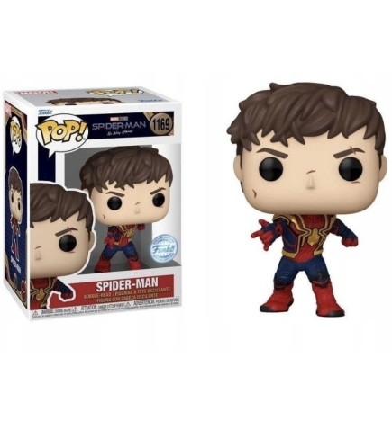 Funko Pop! Marvel Spider-Man No Way Home Battled damaged unmasked Peter Parker Special Edition 1169