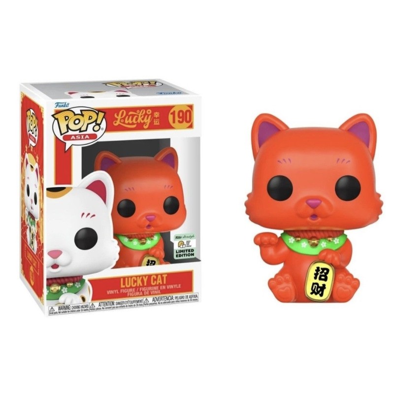 Funko Pop! Asia Lucky Cat Shocking Orange Asia Exclusive 190