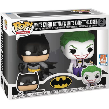 Funko Pop! DC Super Heroes- White Knight Batman & White Knight The Joker (2 pack)