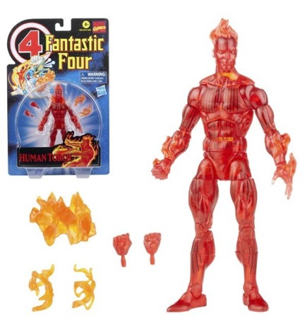 Marvel Legends Retro Fantastic Four Vintage Collection Human Torch 6 Inch Action Figure