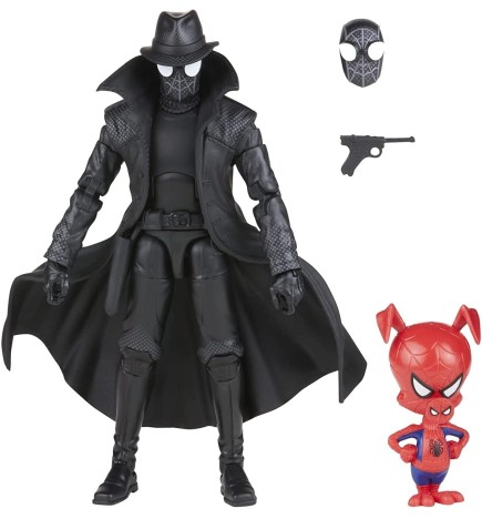 Marvel Legends Into the Spiderverse Spider-Man Noir with Spider Ham / Pig 6 Inch Action Figure