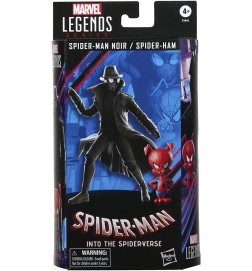 Marvel Legends Into the Spiderverse Spider-Man Noir with Spider Ham / Pig 6 Inch Action Figure