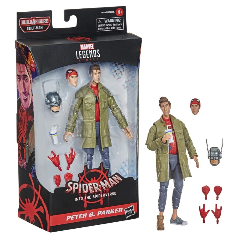 Marvel Legends Into the Spiderverse Spider-Man Peter B. Parker 6 Inch Action Figure (BAF: Stilt-Man)