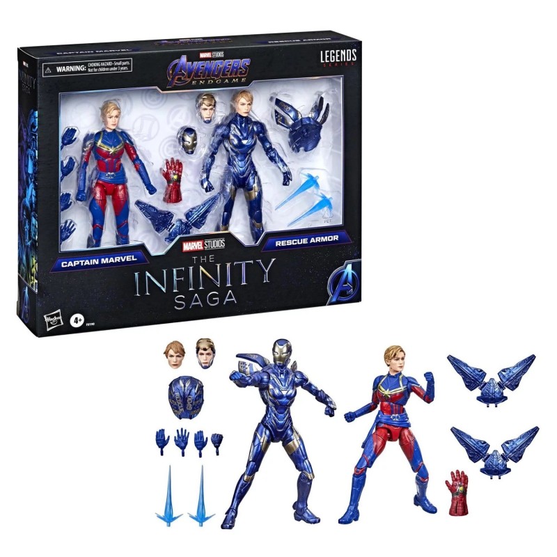 Marvel Legends infinity Saga: Rescue and Captain Marvel 6 Inch Action Figure 2-pack