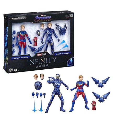 Marvel Legends infinity Saga: Rescue and Captain Marvel 6 Inch Action Figure 2-pack