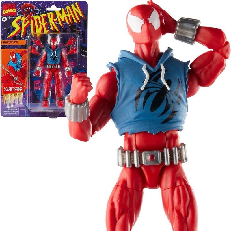 Marvel Legends Retro Spider-Man Scarlet Spider 6 Inch Action Figure