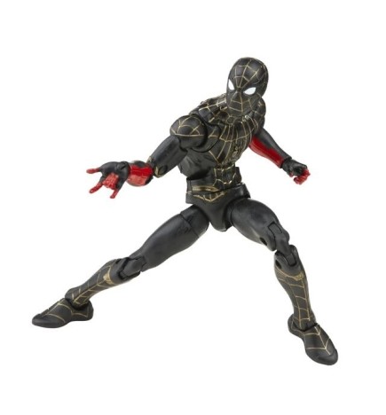 Marvel Legends No Way Home Black and Gold Suit Spider-Man 6 Inch Action Figure (BAF: Armadillo)