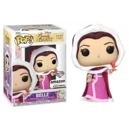 Funko Pop! Disney Beauty and the Beast Winter Belle (Diamond Glitter) (30th Anniversary) Amazon Exclusive 1137