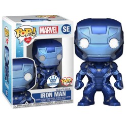 Funko Pop! Marvel Iron Man (Make-A-Wish | Blue Metallic) Funko.com Exclusive Vinyl Figure (SE)