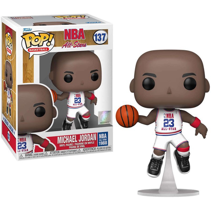 Funko Pop! Basketball NBA All Stars 1988 - Michael Jordan (White Jersey) 137 Vinyl Figure