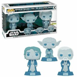 Funko Pop! Star Wars Anakin Skywalker / Yoda / Obi-wan Kenobi (Endor) 3-pack (Glow in the Dark) Amazon Exclusive