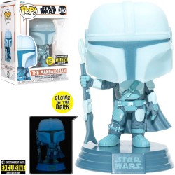 Funko Pop! Star Wars The Mandalorian Hologram Glow-in-the-Dark Vinyl Figure - Entertainment Earth Exclusive 345