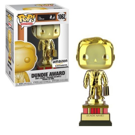 Funko Pop! Television The Office Dundie Award Gold Chrome Amazon Exclusive 1062