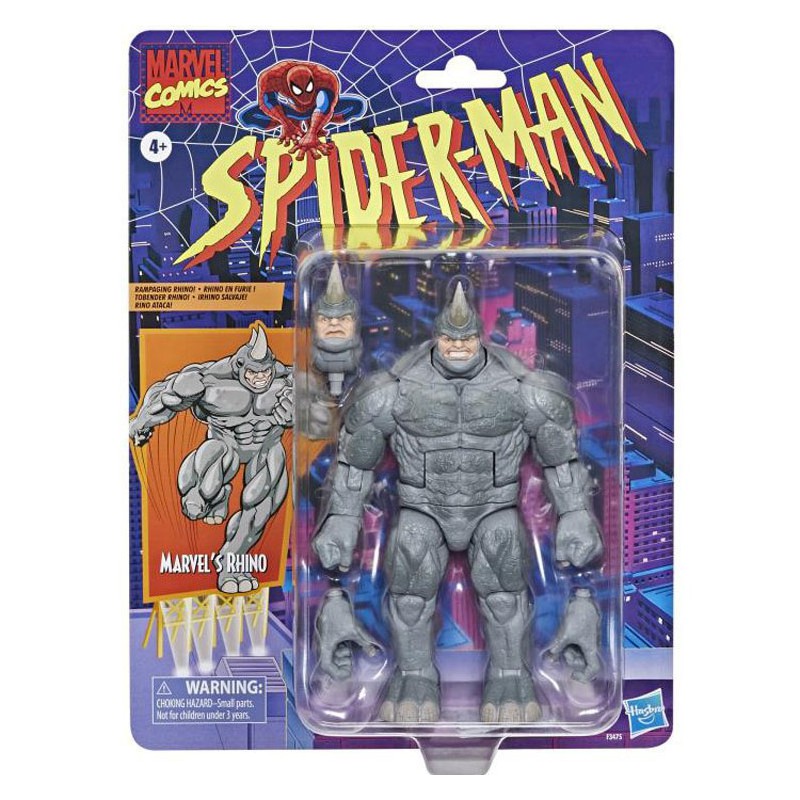 Marvel Legends Retro Spider-Man 20th Anniversary Series Rhino Spiderman 6 Inch-scale Action Figure