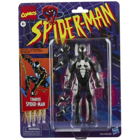 Marvel Legends Retro Spider-Man Symbiote Black Spiderman 6 Inch Action Figure