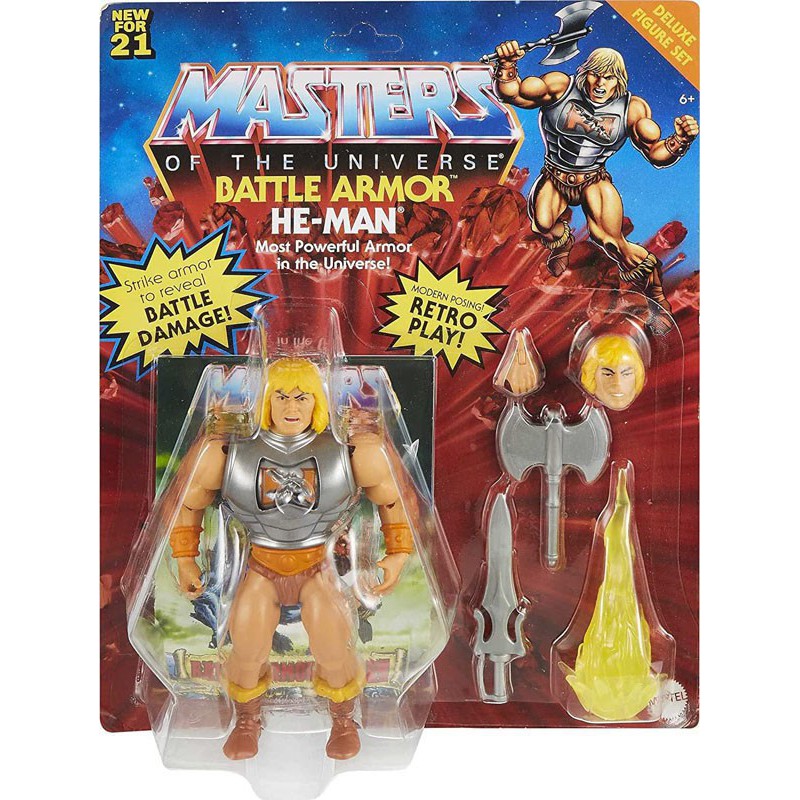 Masters of the Universe Origins (MOTU) - He-Man Battle Armor (Deluxe Version) 5.5 inch Action Figure