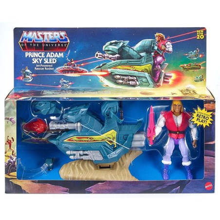 Masters of the Universe Origins - Prince Adam & Sky Sled  5.5 inch Action Figure with vehicle